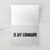 わがままな誕生日カード、あなたの願いは私の命令よ カード (内部)