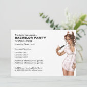 わがまま看護師の独身パーティー招待状 招待状 (スタンド正面)