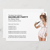 わがまま看護師の独身パーティー招待状 招待状 (正面/裏面)