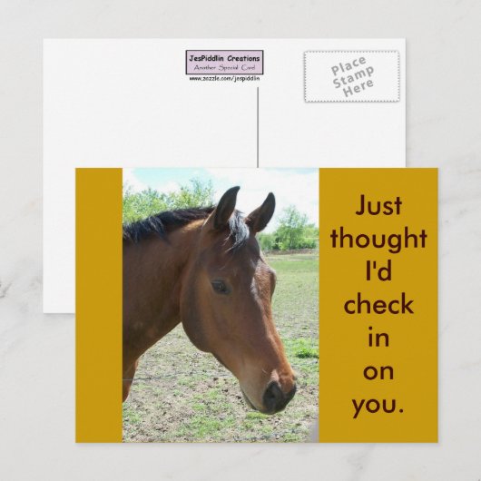 わが友よ、馬 ポストカード (正面/裏面)