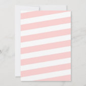 わが子の小さなカボチャガールファースト誕生日ピンクトラック 招待状 (裏面)