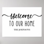 わが家へようこそパーソナライズされた ポスター (正面)