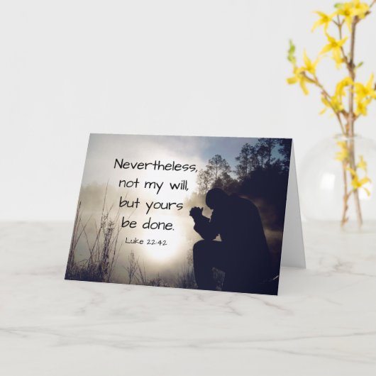 「わが意思にではなく、あなたの意思にかなうように」 カード (黄色い花)