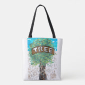 わが木は堅く堅く堅持して一本の木を抱きしめ トートバッグ (裏面)