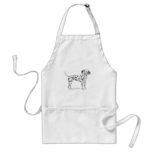 わき見るレトロのDalmatianスケッチ スタンダードエプロン
