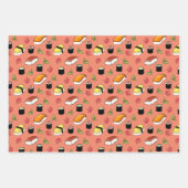 わさびと生姜を添えた巻きとにぎり寿司 ラッピングペーパーシート (正面2)