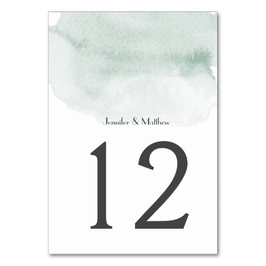 わさびグリーンウォーター | テーブルナンバー (正面)