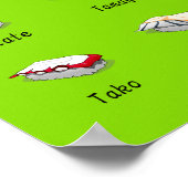 わさび日本のすかわいい食べ物 ポスター (角)