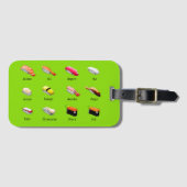 わさび日本のすかわいい食べ物 ラゲッジタグ (正面横)