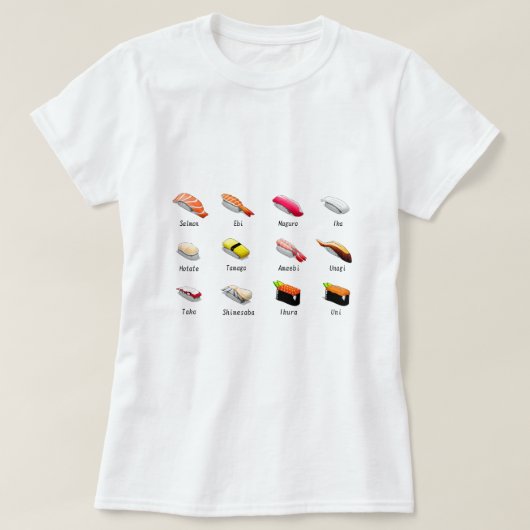 わさび日本のすかわいい食べ物 Tシャツ (デザイン正面)