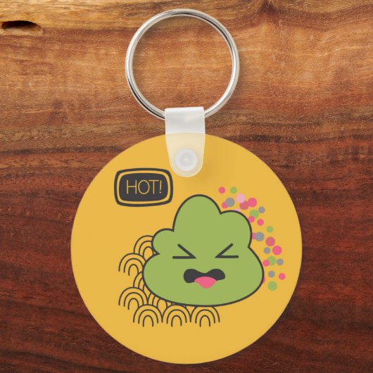 わさび日本の食品かわいい キーホルダー (正面)