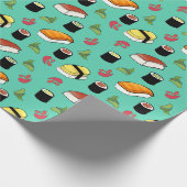 わさび生姜を添えた巻き寿司 ラッピングペーパー (角)