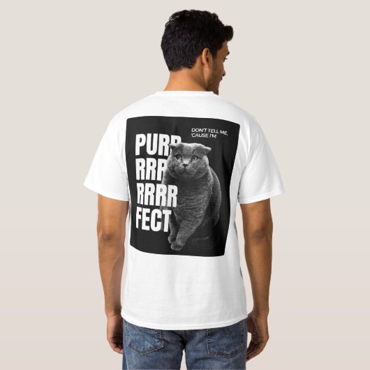 わざとらしいグランジ仕上げ – Cat Attitation Tシャツ (裏面フル)