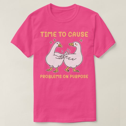 わざと問題を引き起こす時間 Tシャツ (デザイン正面)