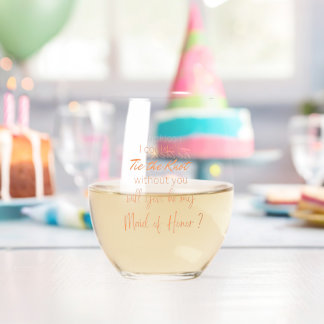 わしの女中になってくれるか？ワイングラス ステムなしワイングラス