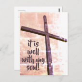 「わしの魂はいいもんだ!」 色あせた十字はがき ポストカード (正面/裏面)