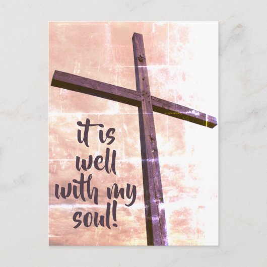 「わしの魂はいいもんだ！」 色あせた十字はがき ポストカード (正面)