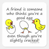 わずかにおもしろいの最高の友 スクエアシール (正面)