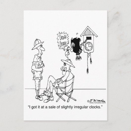 わずかに不規則なカッコウ時計 ポストカード (正面)