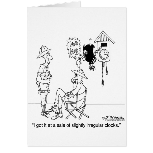 わずかに不規則なハト時計 (正面)