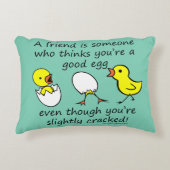 わずかに割れたおもしろいな親友の発言 アクセントクッション (正面)