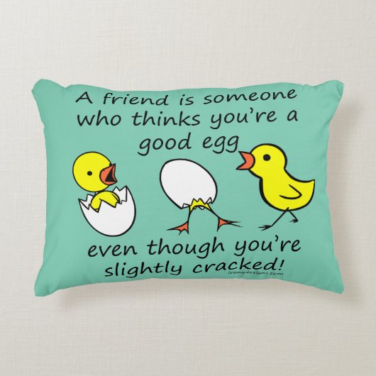 わずかに割れたおもしろいな親友の発言 アクセントクッション (正面)
