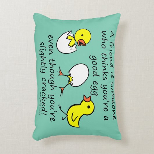 わずかに割れたおもしろいな親友の発言 アクセントクッション (正面(垂直))