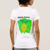 わずかに日陰と少し熱帯引用文文字 Tシャツ (裏面)