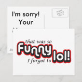 わたおもしろい忘れる ポストカード (正面/裏面)