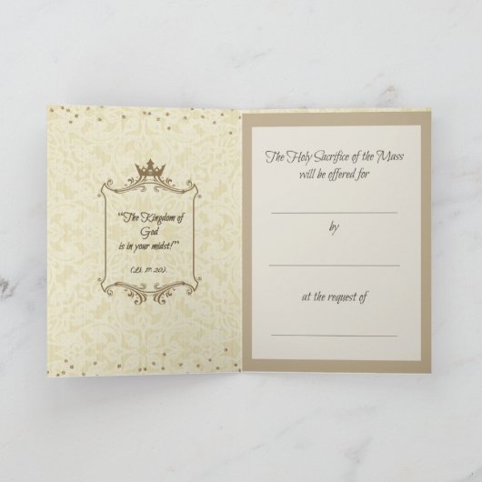 わたしたちの聖母カメル山祭壇ミサ奉献記念 カード (内部)