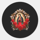 わたしたちの聖母グアダルペの聖女マリア　薔薇の中の聖母マリア ラウンドシール (正面)