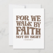 わたしたちは信仰によって歩くので，見て2コリント5 ノートカード (正面)