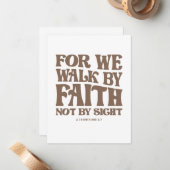 わたしたちは信仰によって歩くので，見て2コリント5 ノートカード (正面/裏面インサイチュ)