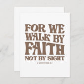 わたしたちは信仰によって歩くので，見て2コリント5 ノートカード (正面/裏面)