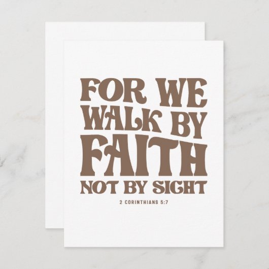 わたしたちは信仰によって歩くので，見て2コリント5 ノートカード (正面/裏面)