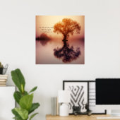 "わたしたちは信仰によって生きる" 2コリント5:7油を注がれた ポスター (ホームオフィス)