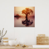 "わたしたちは信仰によって生きる" 2コリント5:7油を注がれた ポスター (キッチン)