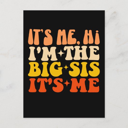 わたしだよ！ハイ！お姉ちゃん大きいよ！わたしだよ！面白いお姉ちゃん！ ポストカード (正面)