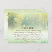わたしに来なさい、あなたたちに安息を与えよう。 ポストカード (正面/裏面)