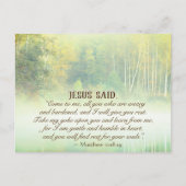 わたしに来なさい、あなたたちに安息を与えよう。 ポストカード (正面)