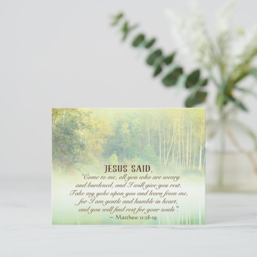 わたしに来なさい、あなたたちに安息を与えよう。 ポストカード (スタンド正面)