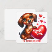 わたしの永遠のバレンタイン - バレンタインデーのカード サンキューカード (正面/裏面)