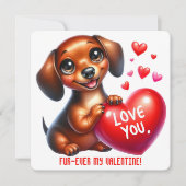 わたしの永遠のバレンタイン - バレンタインデーのカード サンキューカード (正面)