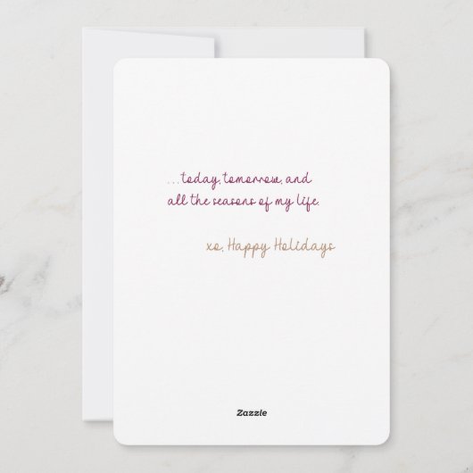 わたしの目の中のパイナップル、シュガープラムの平原 シーズンカード (裏面)