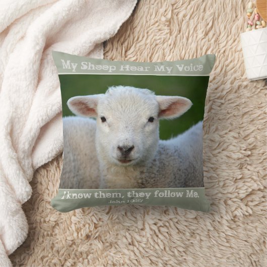 わたしの羊はわたしの声を聞く。聖書のヨハネ10:27, クッション (ブランケット)