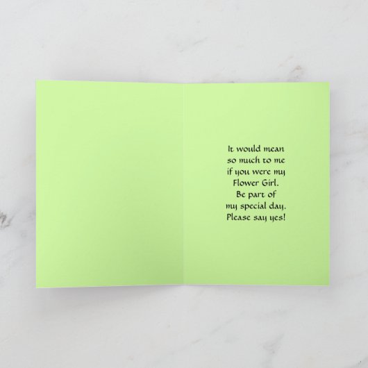 『わたしの花の女の子、谷のゆり』 招待状 (内部)