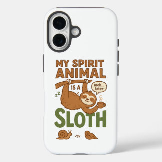わたしの霊動物はナマケモノだ iPhone 16ケース