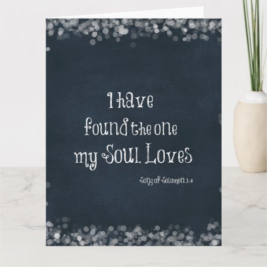 わたしの魂が愛する者を見つけた聖書の言葉 カード (正面)