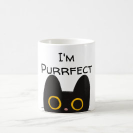 わたしはパーフェクトなかわいい黒猫マグ コーヒーマグカップ