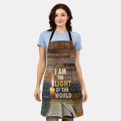 わたしは世界の光である – ヨハネ8:12 エプロン (着用した状態)